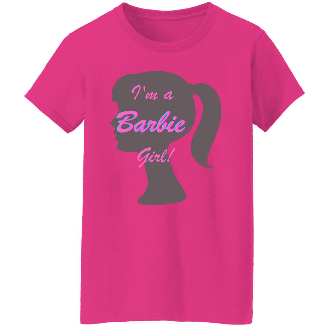 I'm a Girl silhouette 2 (1) I'm a Girl T-shirt, Retro Doll Silhouette Tee