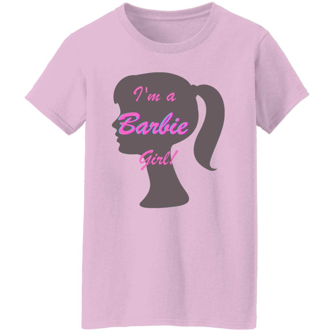 I'm a Girl silhouette 2 (1) I'm a Girl T-shirt, Retro Doll Silhouette Tee