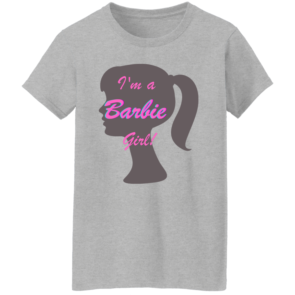 I'm a Girl silhouette 2 (1) I'm a Girl T-shirt, Retro Doll Silhouette Tee