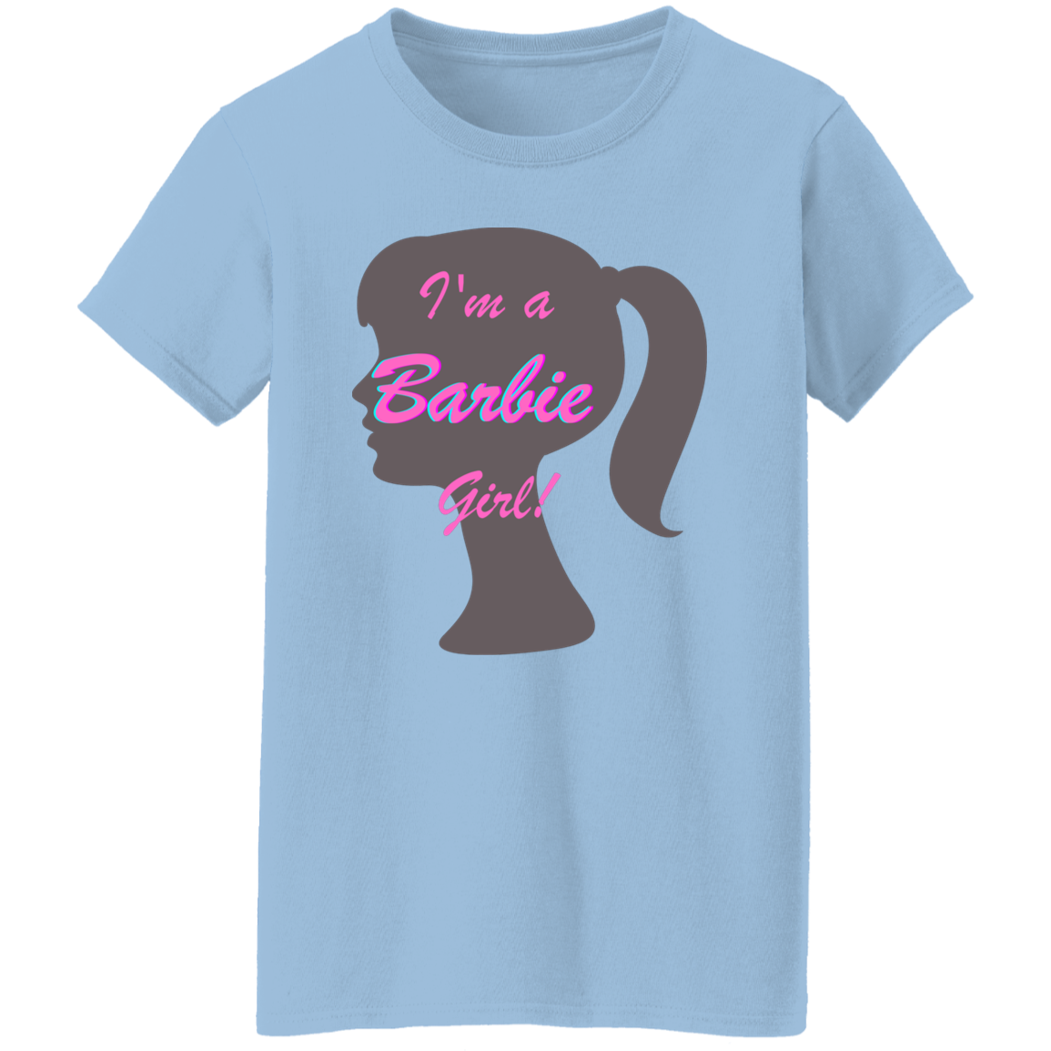 I'm a Girl silhouette 2 (1) I'm a Girl T-shirt, Retro Doll Silhouette Tee