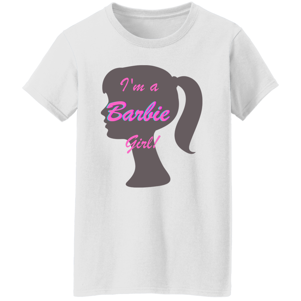 I'm a Girl silhouette 2 (1) I'm a Girl T-shirt, Retro Doll Silhouette Tee